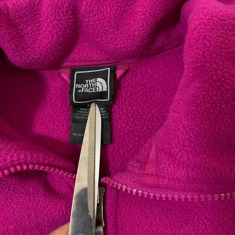 The North Face Girls Size XL 18 Full Zip Jacket Fleece Pink/Purple